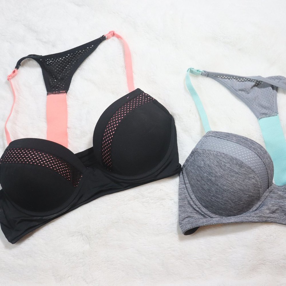 TWO sports bras